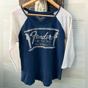 Ladies Fender Lucky Brand Elbow Tee
